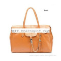 Elegant series of first layer of leather handbags brown